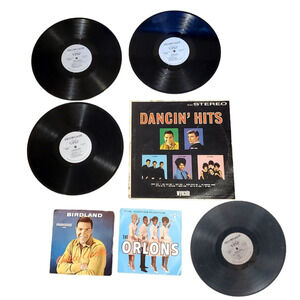 Lot of 7 Vintage Top Dancing Hits 33 rpm Vinyl Records 2 45 rpm